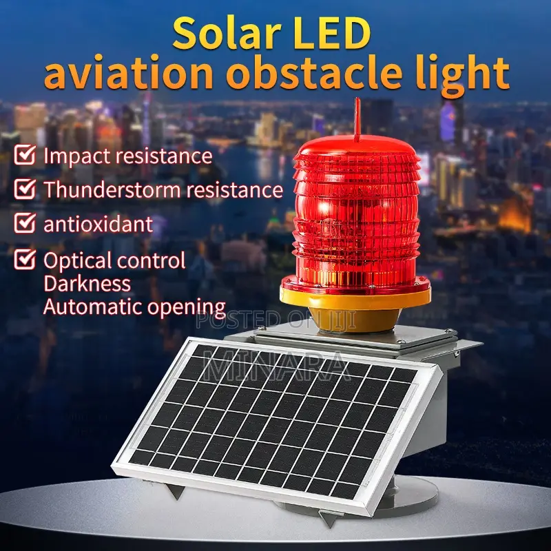 Solar Aviation Warning Light