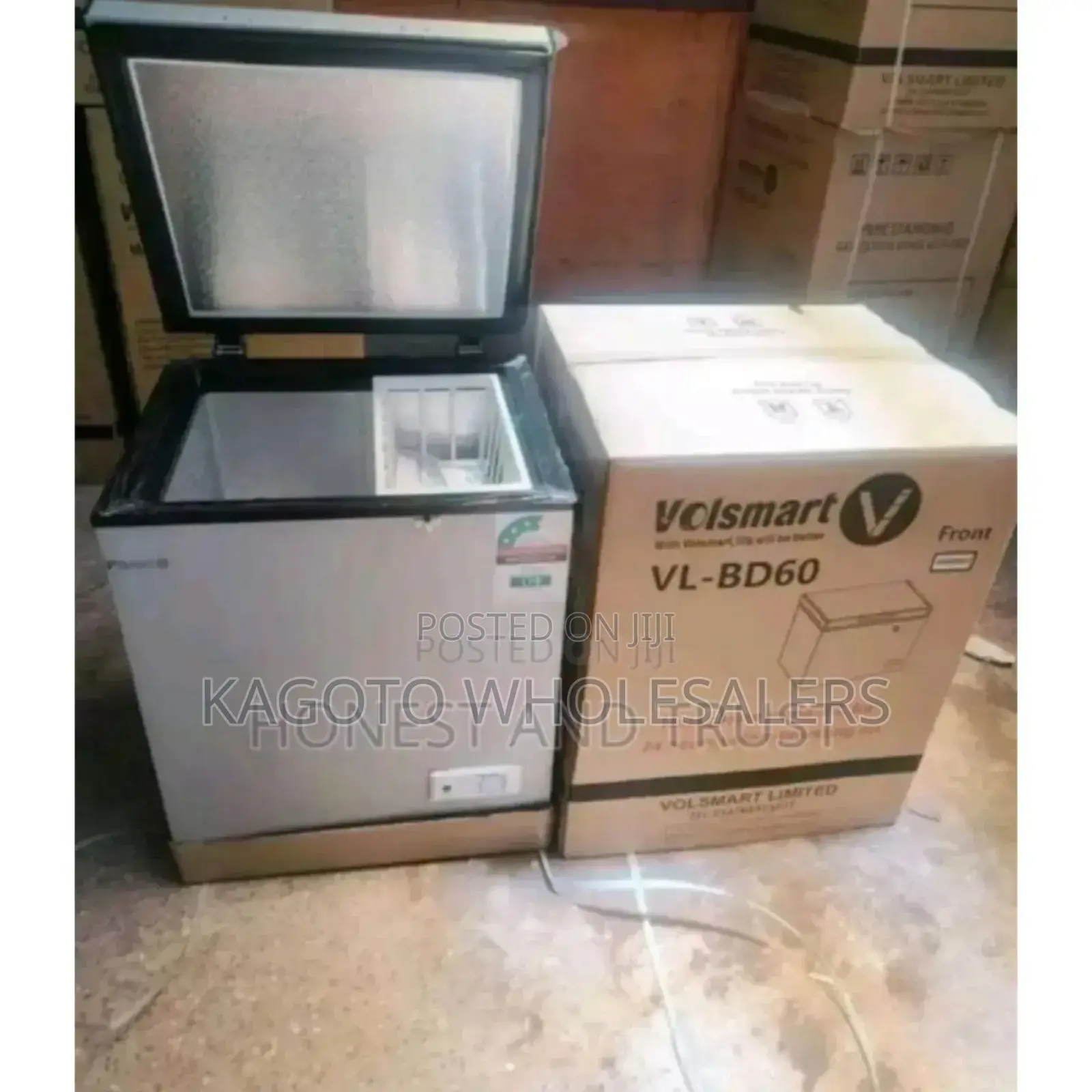 Colour Grey- Volsmart Freezer 60litres