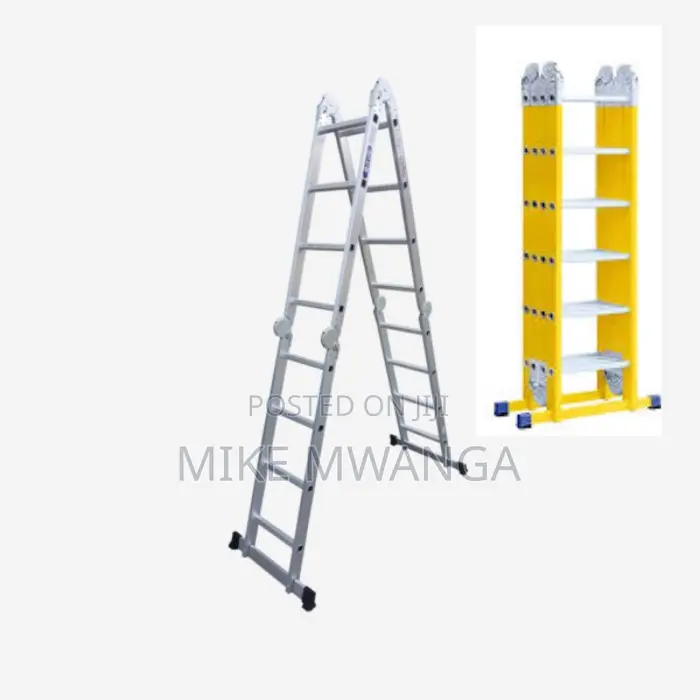High-Grade Aluminum 4x6 Multipurpose Ladder (24ft)