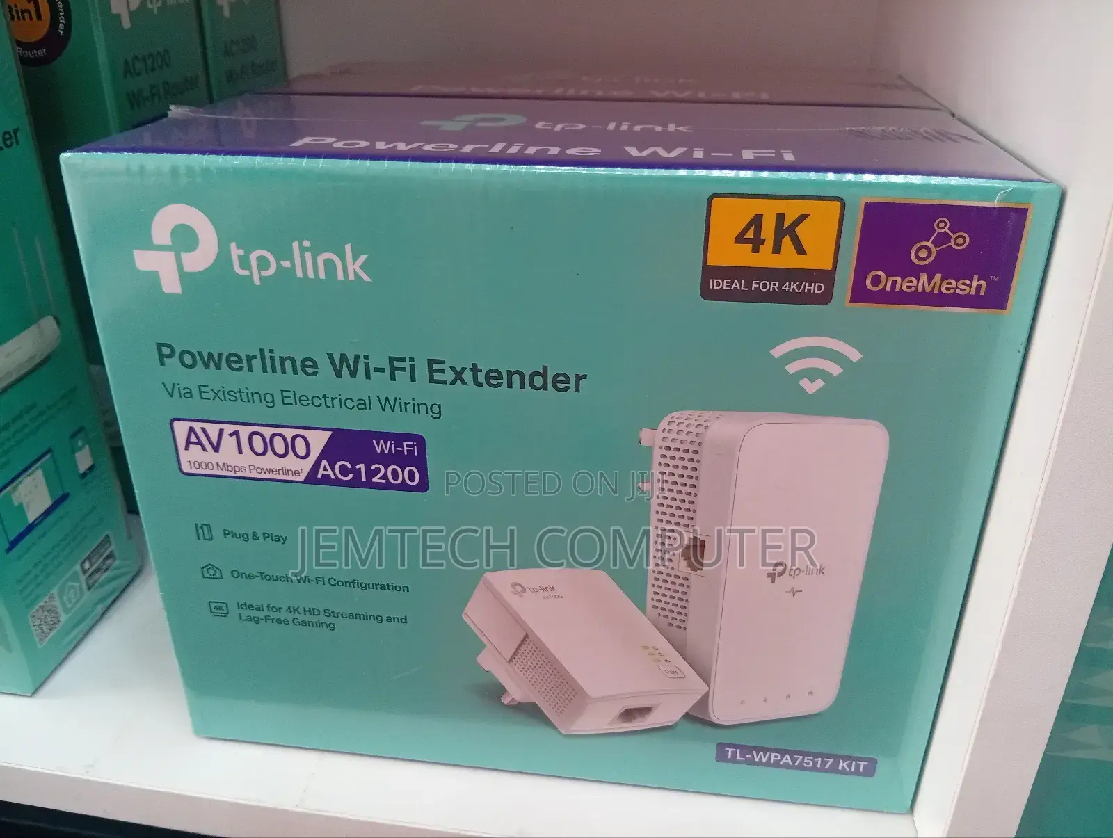 ~Tp-Link Av1000 Gigabit Powerline Wi-Fi Kit ^ Tl-Wpa7517kit
