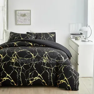 Marble Printed 3 Piece Luxury Microfiber Duvet Cover Set