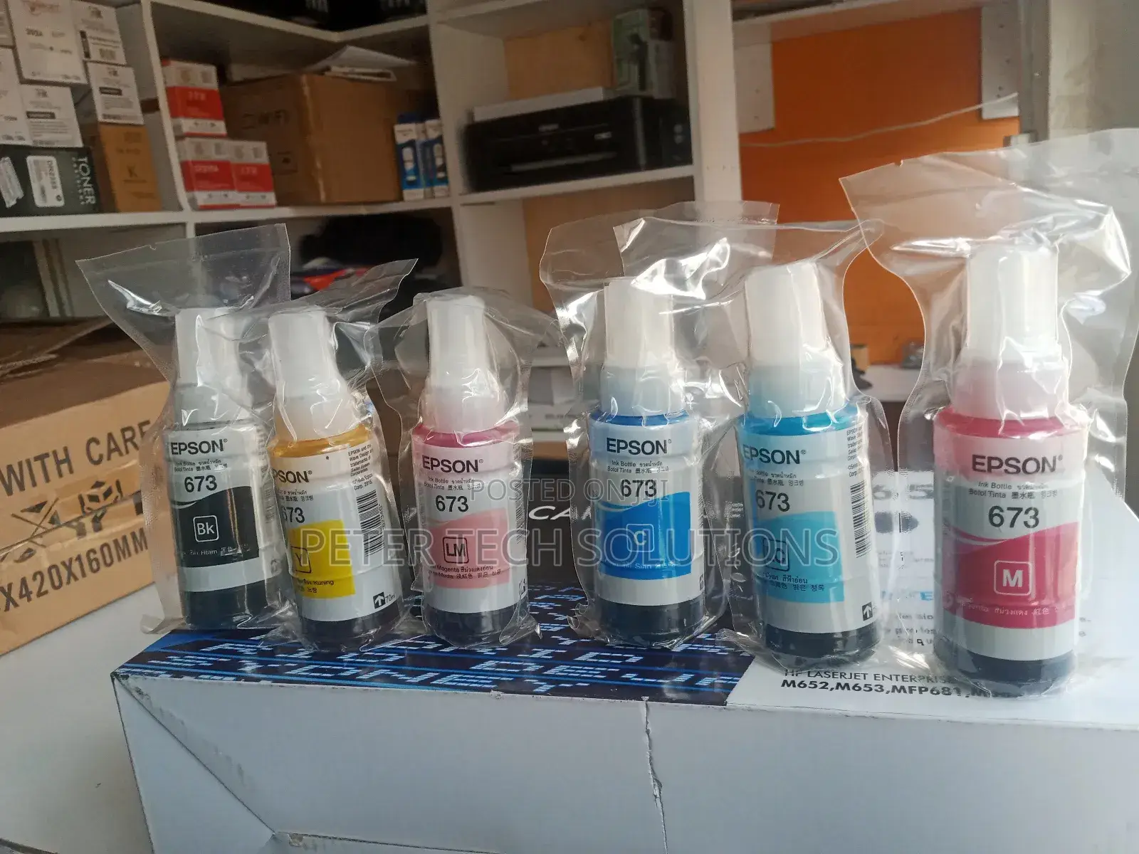 Ink Cart Epson T673 All Colors Original Ink Available
