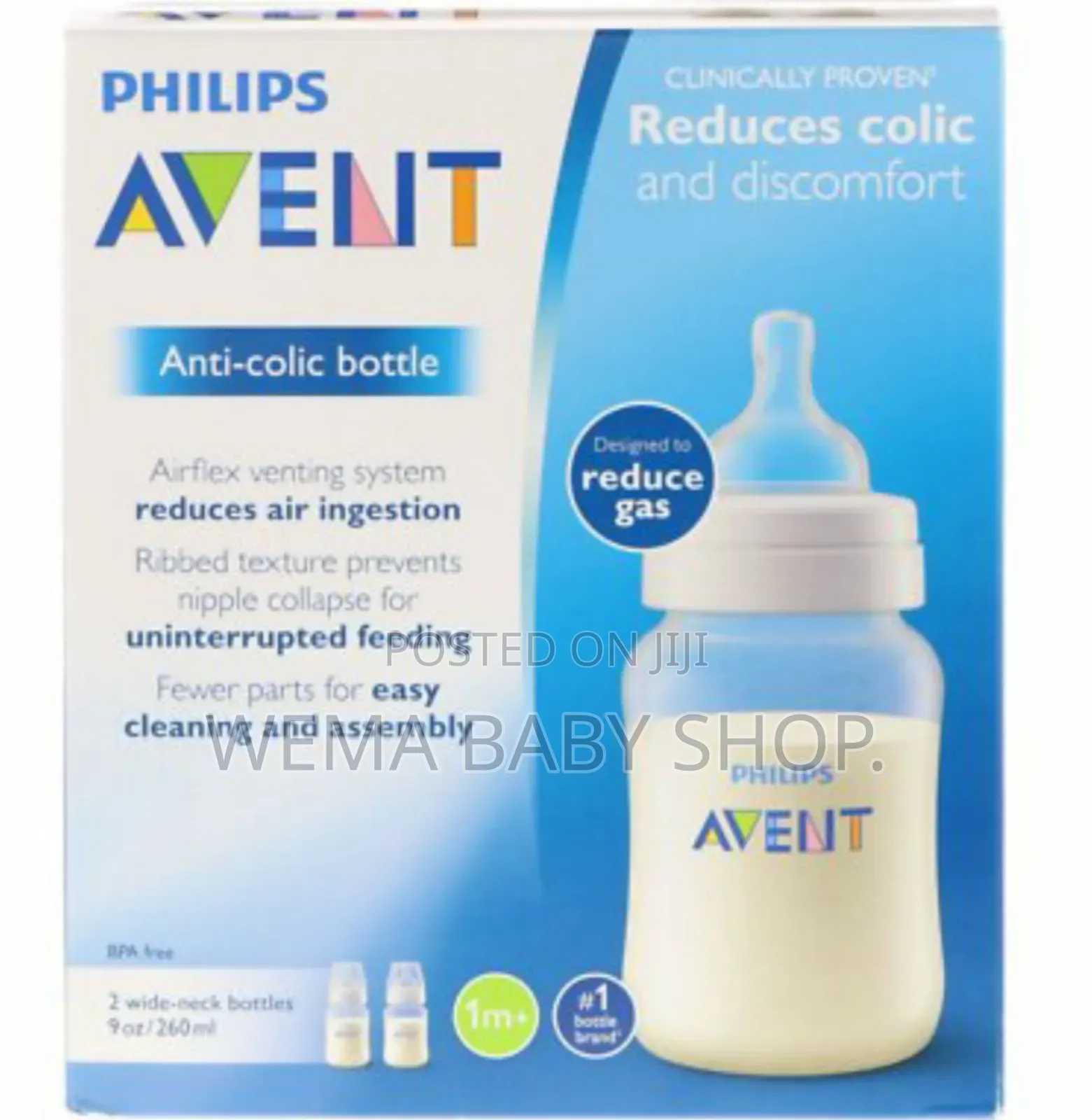 Twin Pack Philip Avent Anti-Colic Baby Feeding Bottles