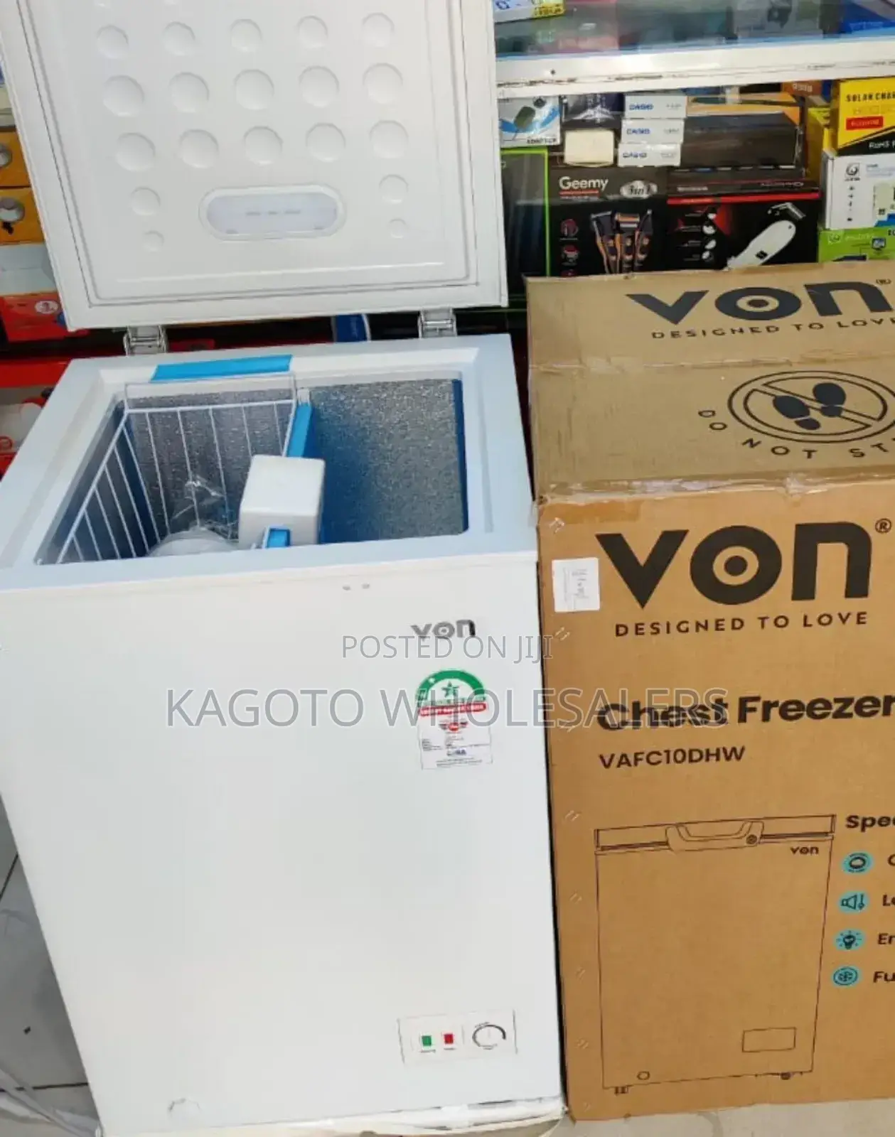 98litres Von Chest Freezer (White Color) V98/Fr-D