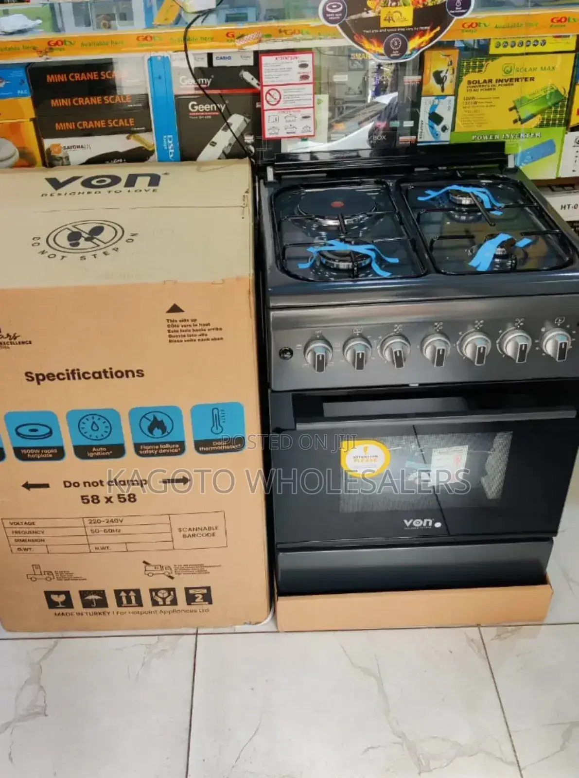 Von Cooker 3+ 1 Electric Vc5fg, Flame Failure Safety