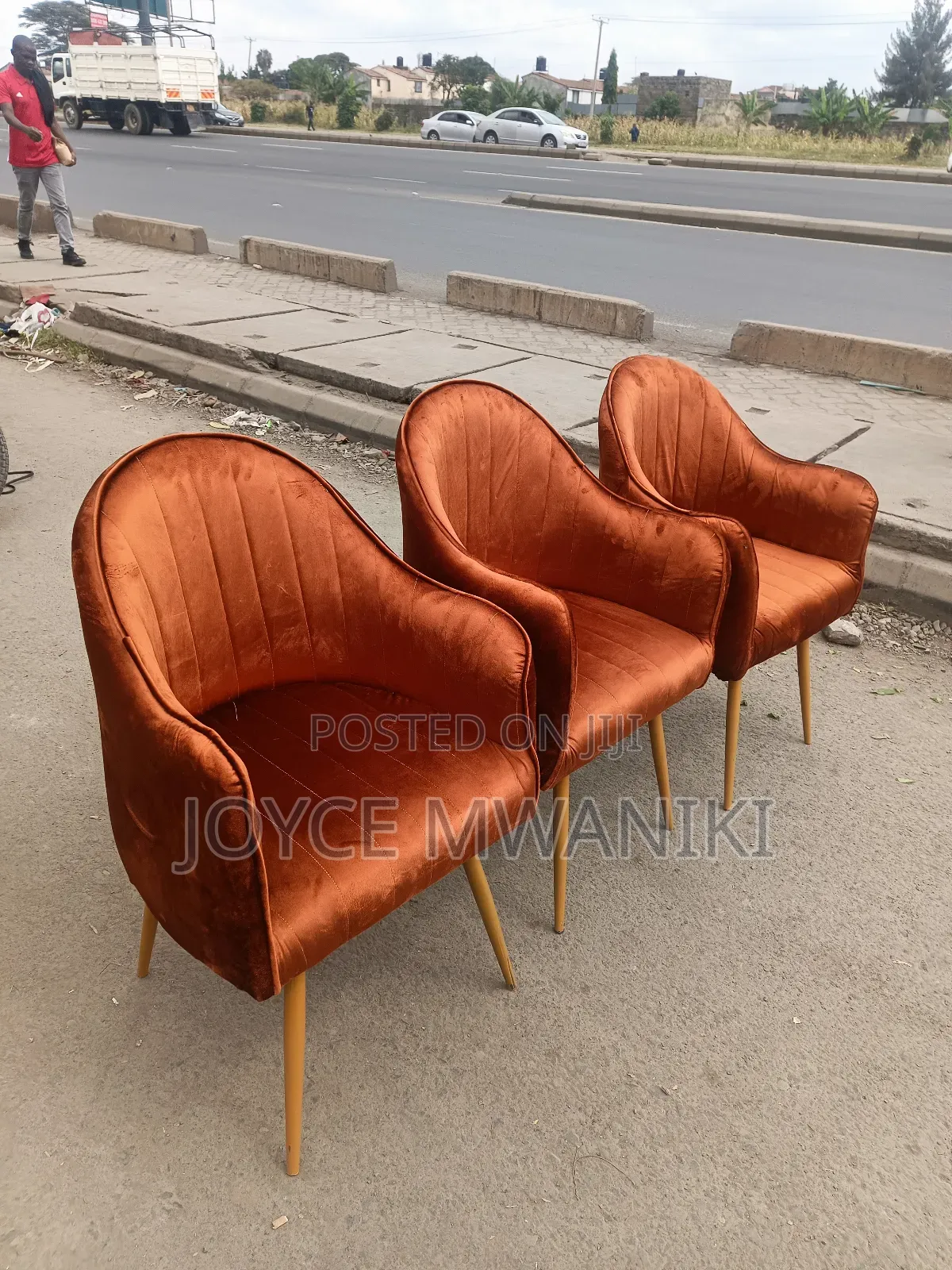 Stylish Burnt Orange Manicure Seat 