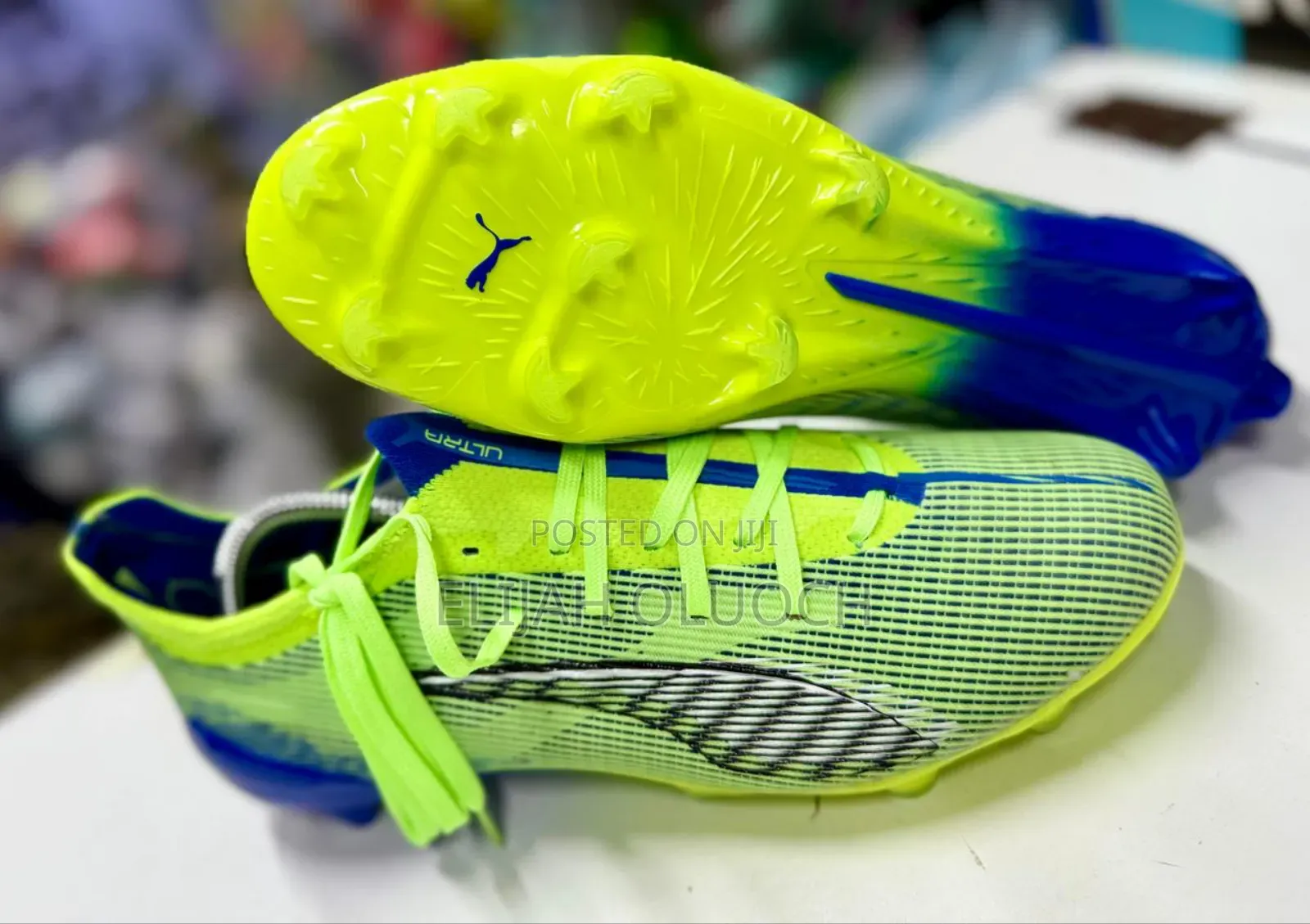 Green Puma Ultra 5 Match Football Boots