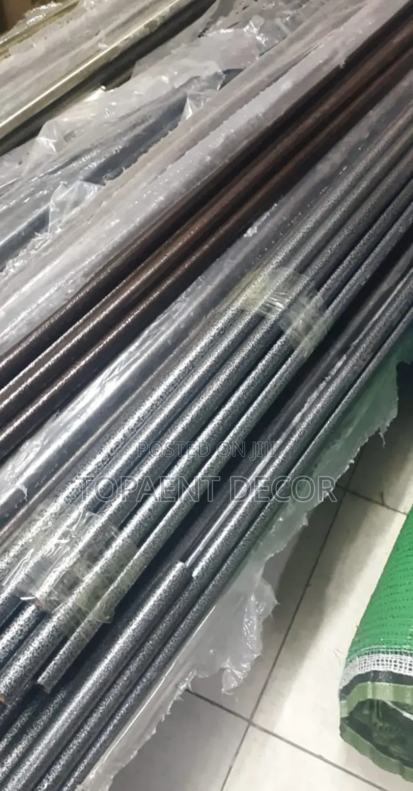 Grey And Brown Powder Coated Heavy Duty Curtain Rods