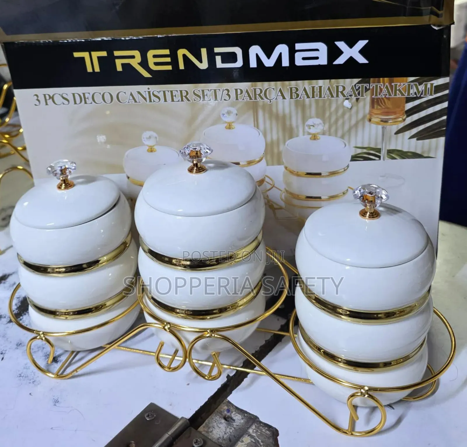Deco Canister, Ceramic- 3 PCS Set