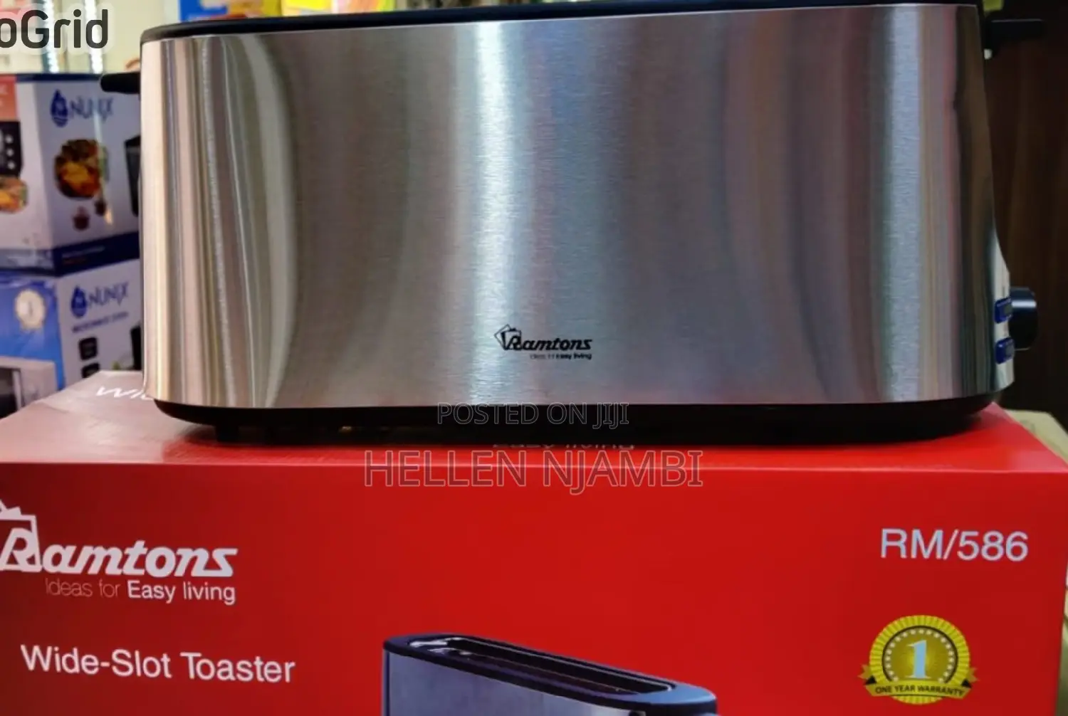 Rm/586 Ramtons 1000w Wide Slot Toaster