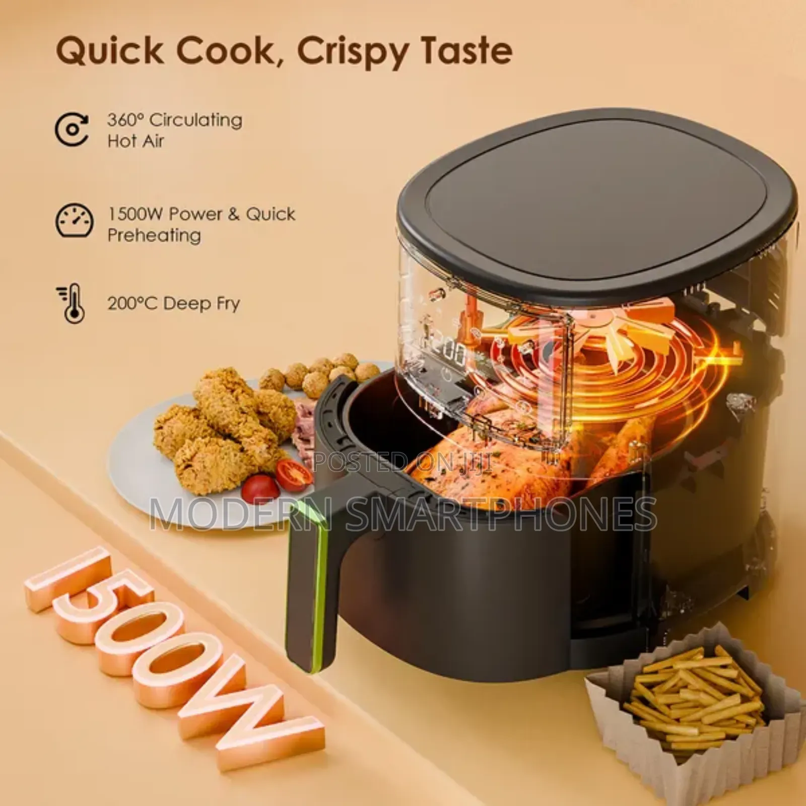 Oraimo Smartairfryer 2 3.5l 1500w Touch Control Air Fryer
