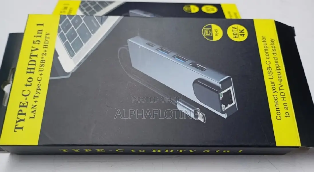 Type C to HDTV 5 in 1 Multiport USB Hub