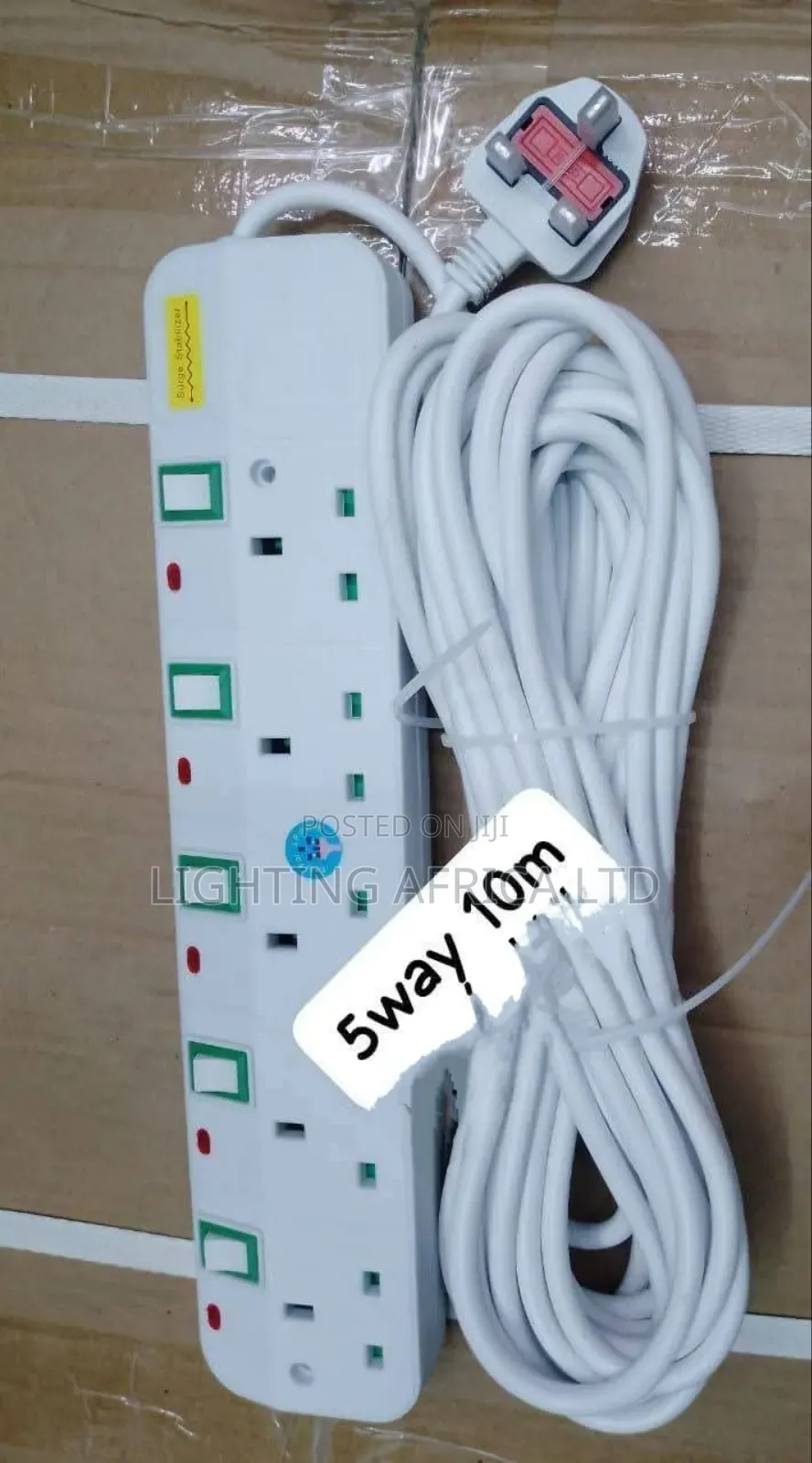 5 Way Extension Cable With 10 Meters Cable