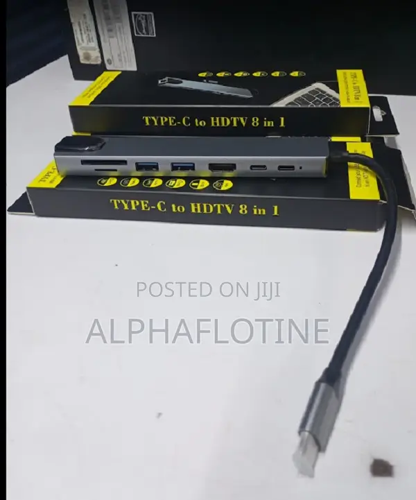 Type C 8 in 1 With Usb 3.0,Hdmi,Pd, Vga, Ethernet Ports