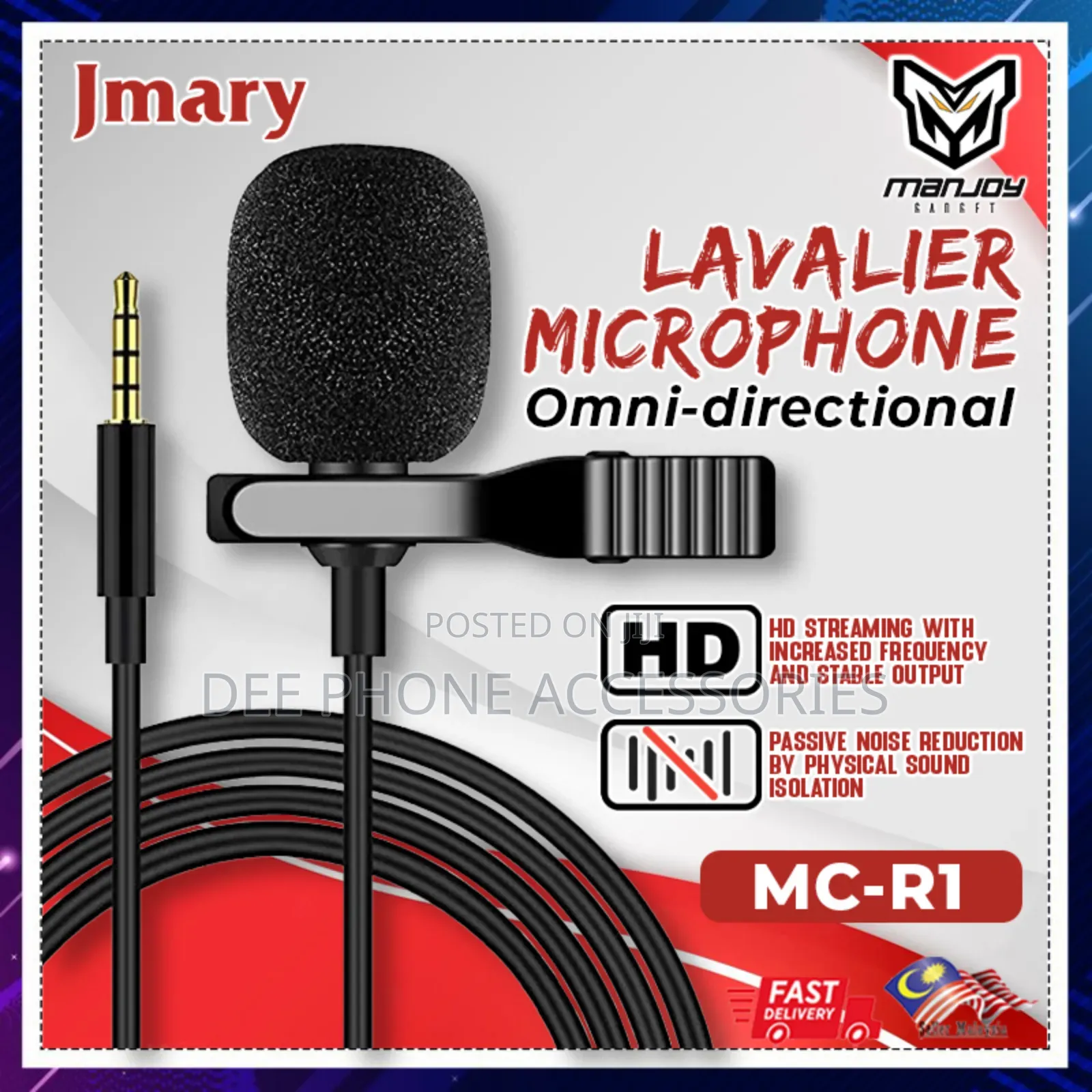 Jmary Mc R1 Lavarier Wired Microphone
