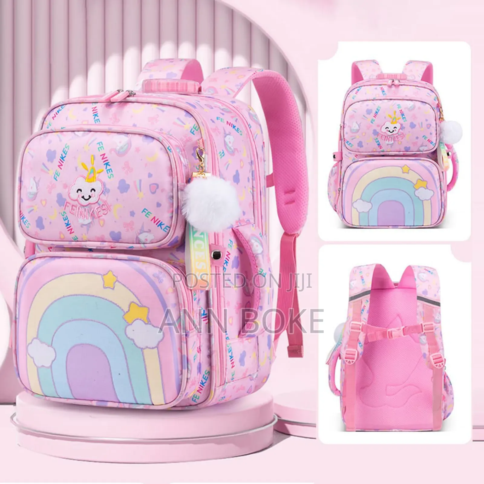 Girls Backpack Colour: Pink N Purple
