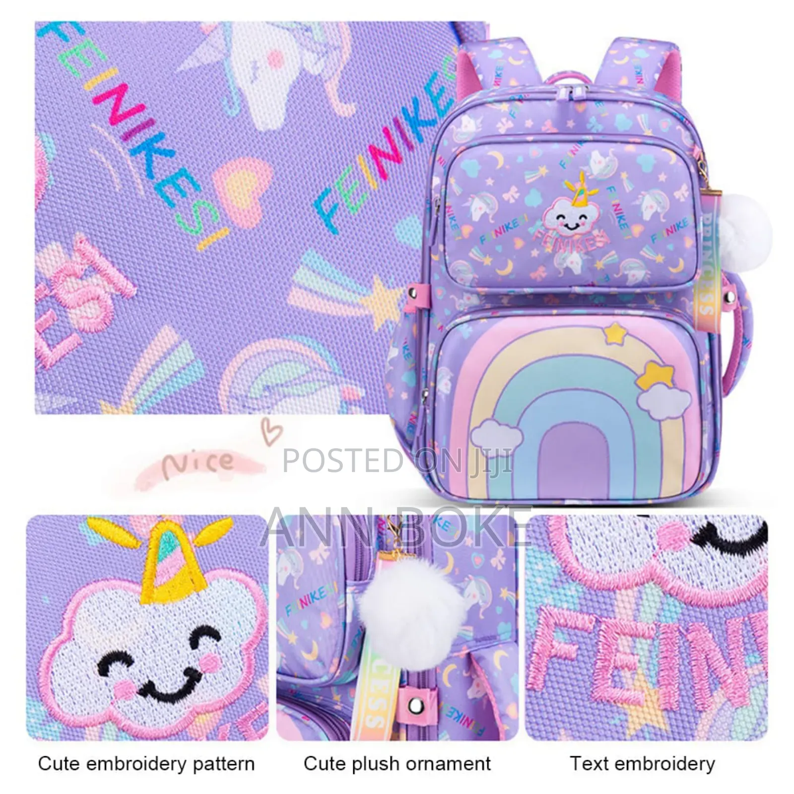 Girls Backpack Colour: Pink N Purple