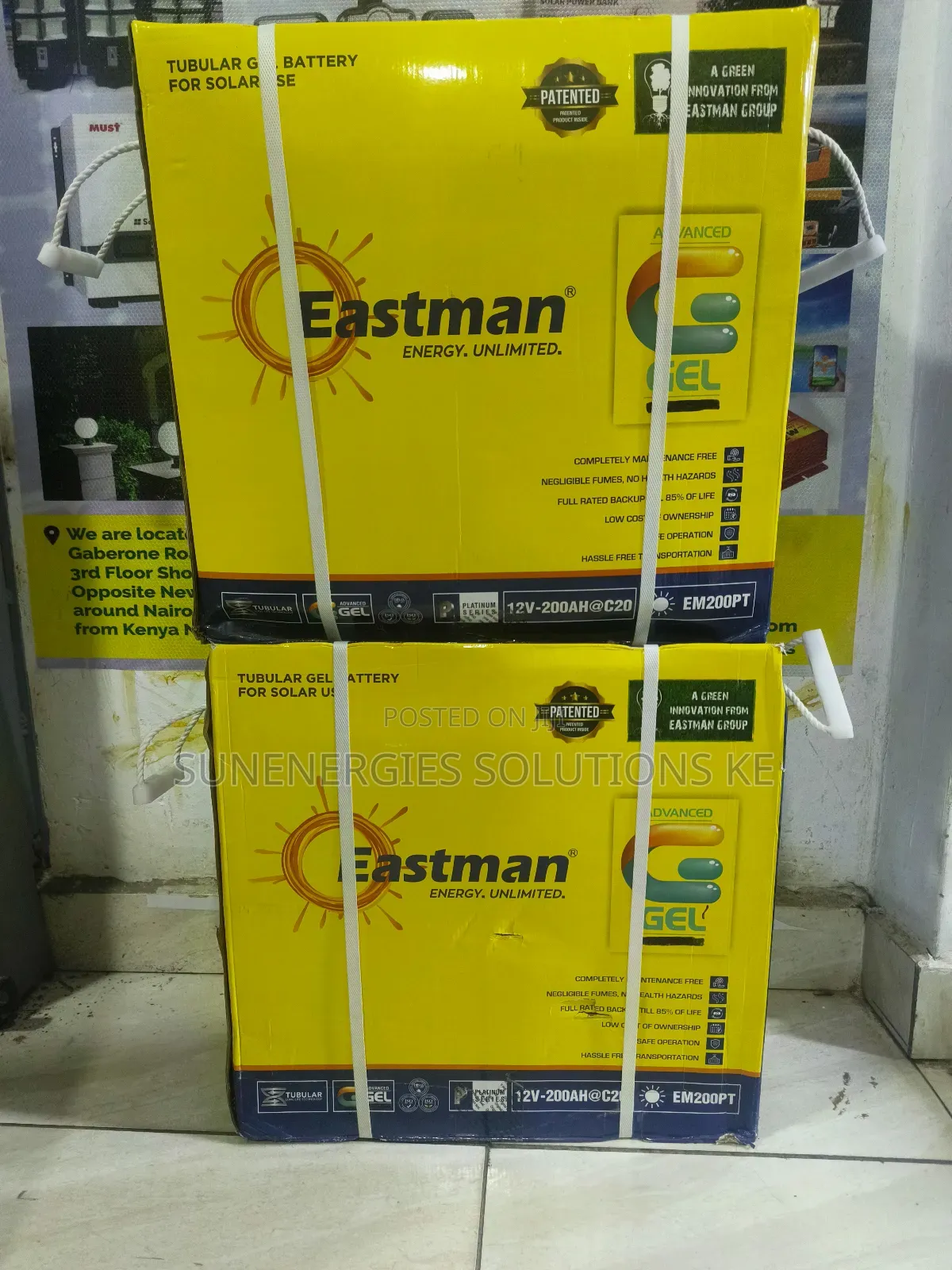 Eastman 12v 200 Ah Gel Battery