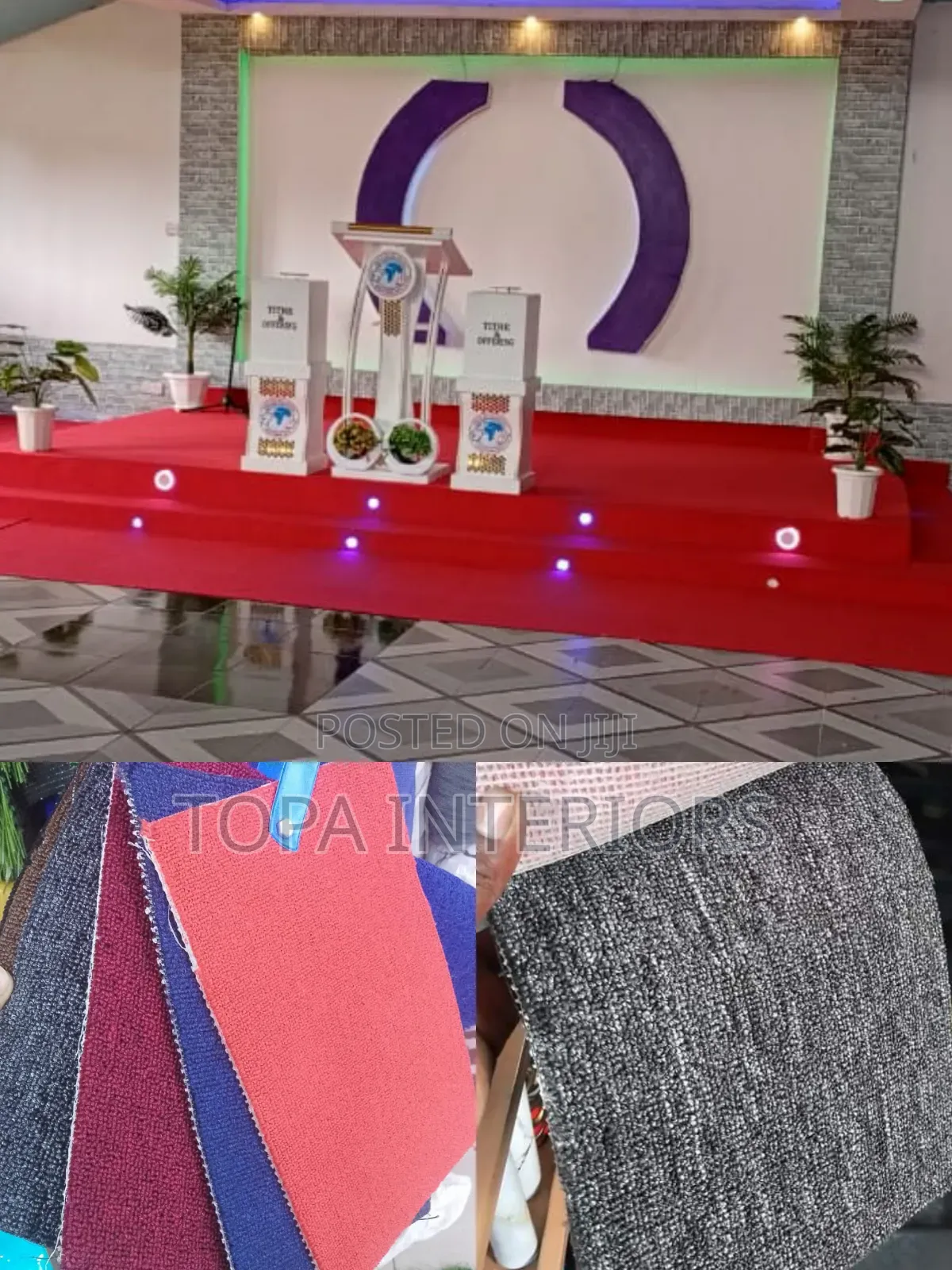 Sleek and Durable Wall to Wall Altar Carpets for Church Decoration