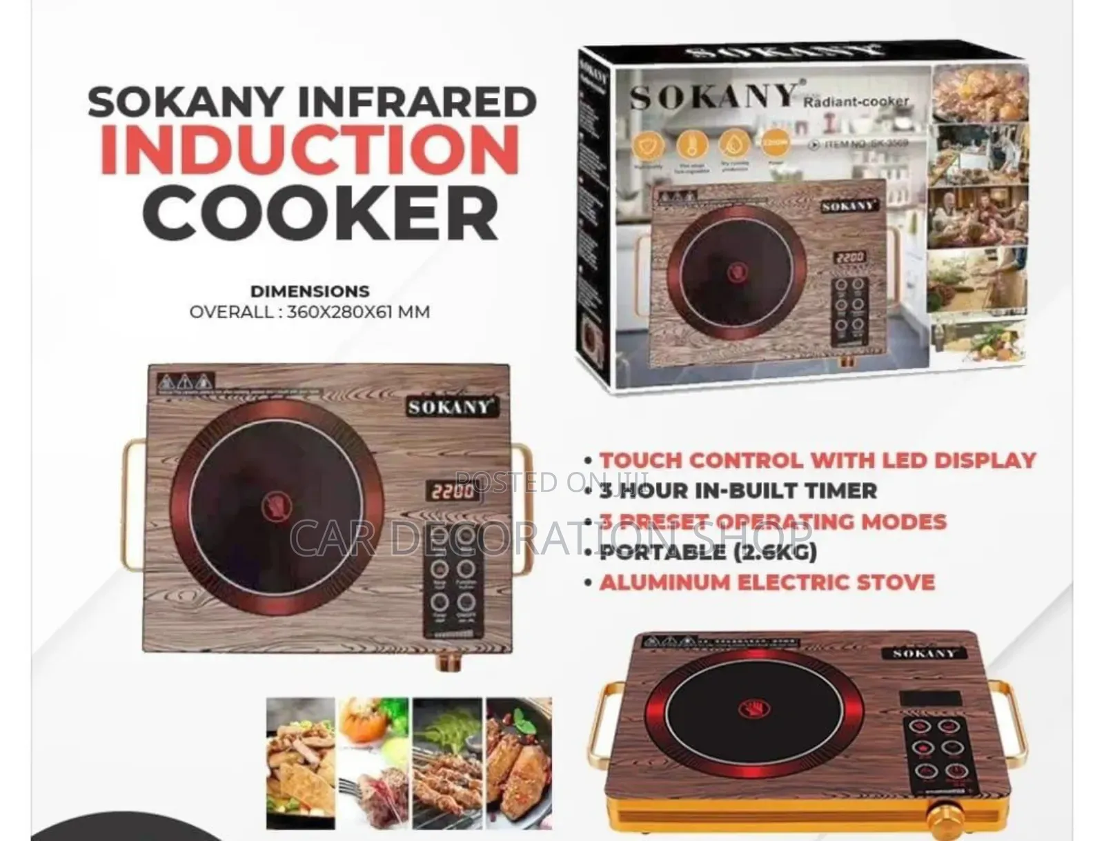 Single Plate Led Touch Induction Radiant Electric Cooker