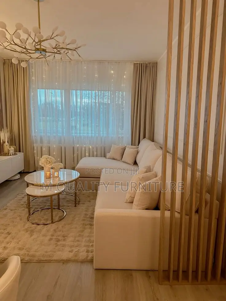 Beige6seater L Shaped Sofa