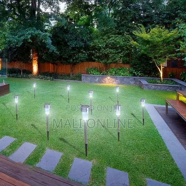 10-pack Solar Led Pathway Stainless Steel Garden Lights