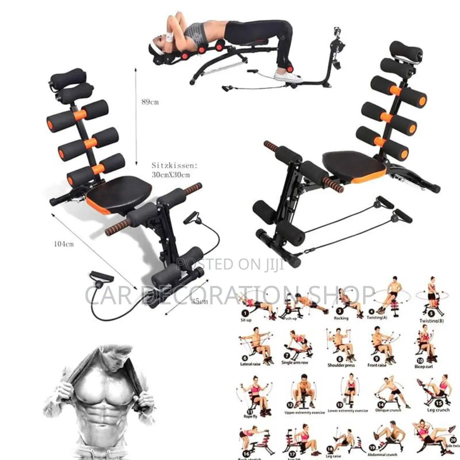 Ab Abdominal Trainer Sit Up Six Pack Bench