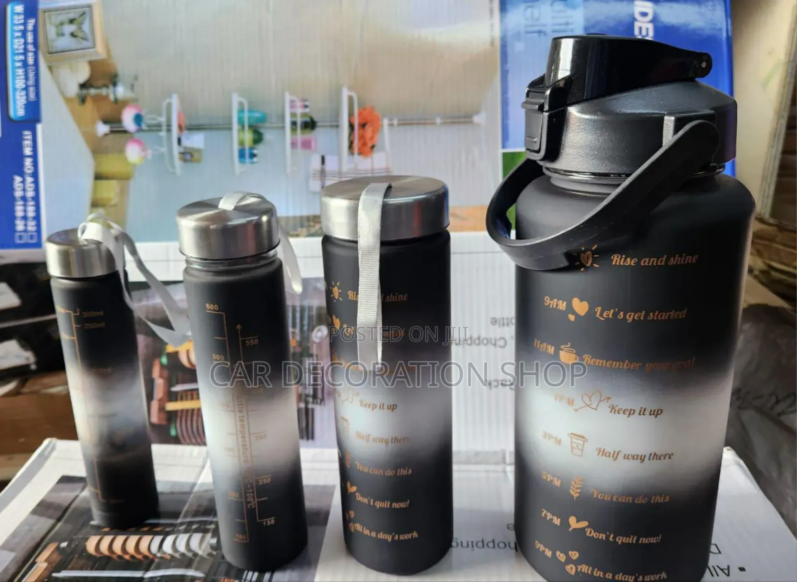 4in1 Motivational Water Bottle With Time Reading Capacity