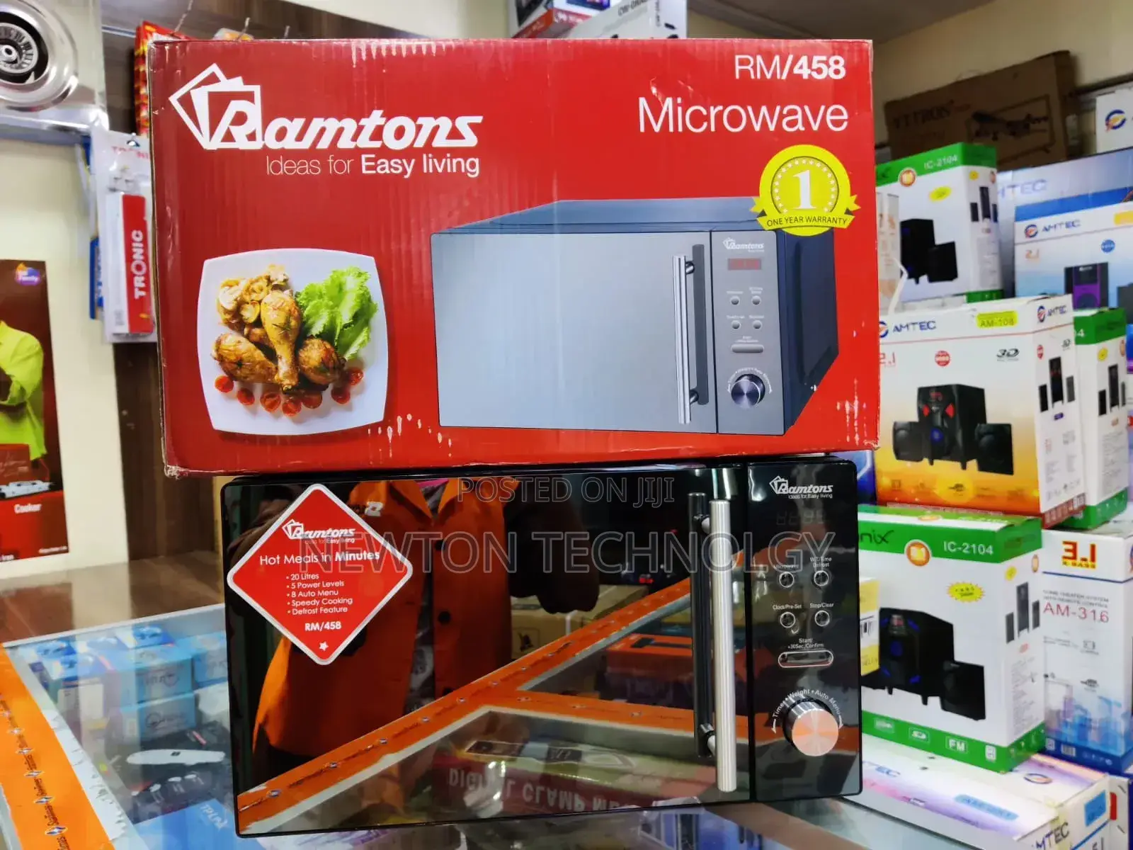 *Ramtons 20litres Digital Microwave Rm 458 (Silver Glass)