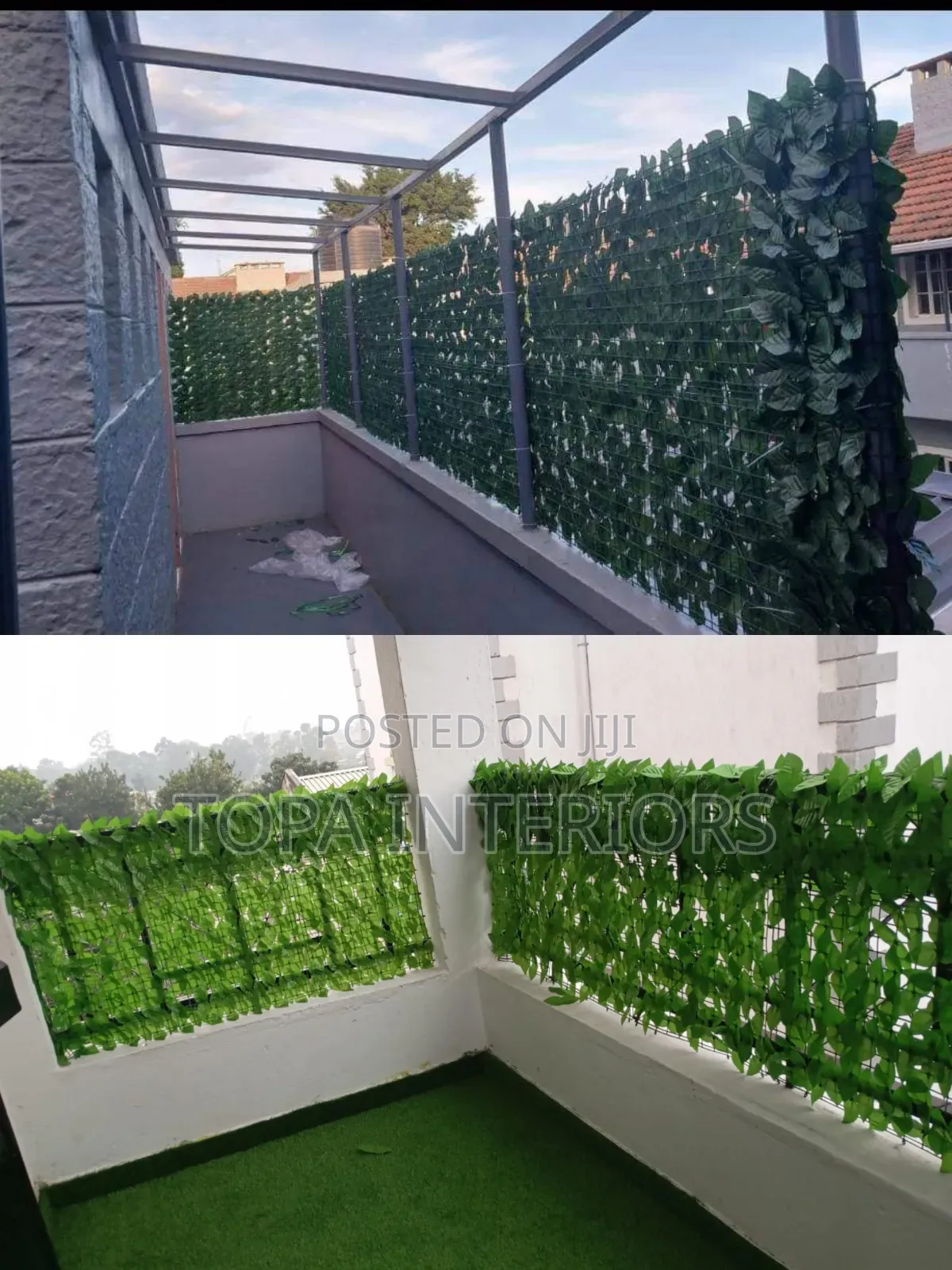 Green Leaf Artificial Mesh Privacy Fence for Balcony Shield