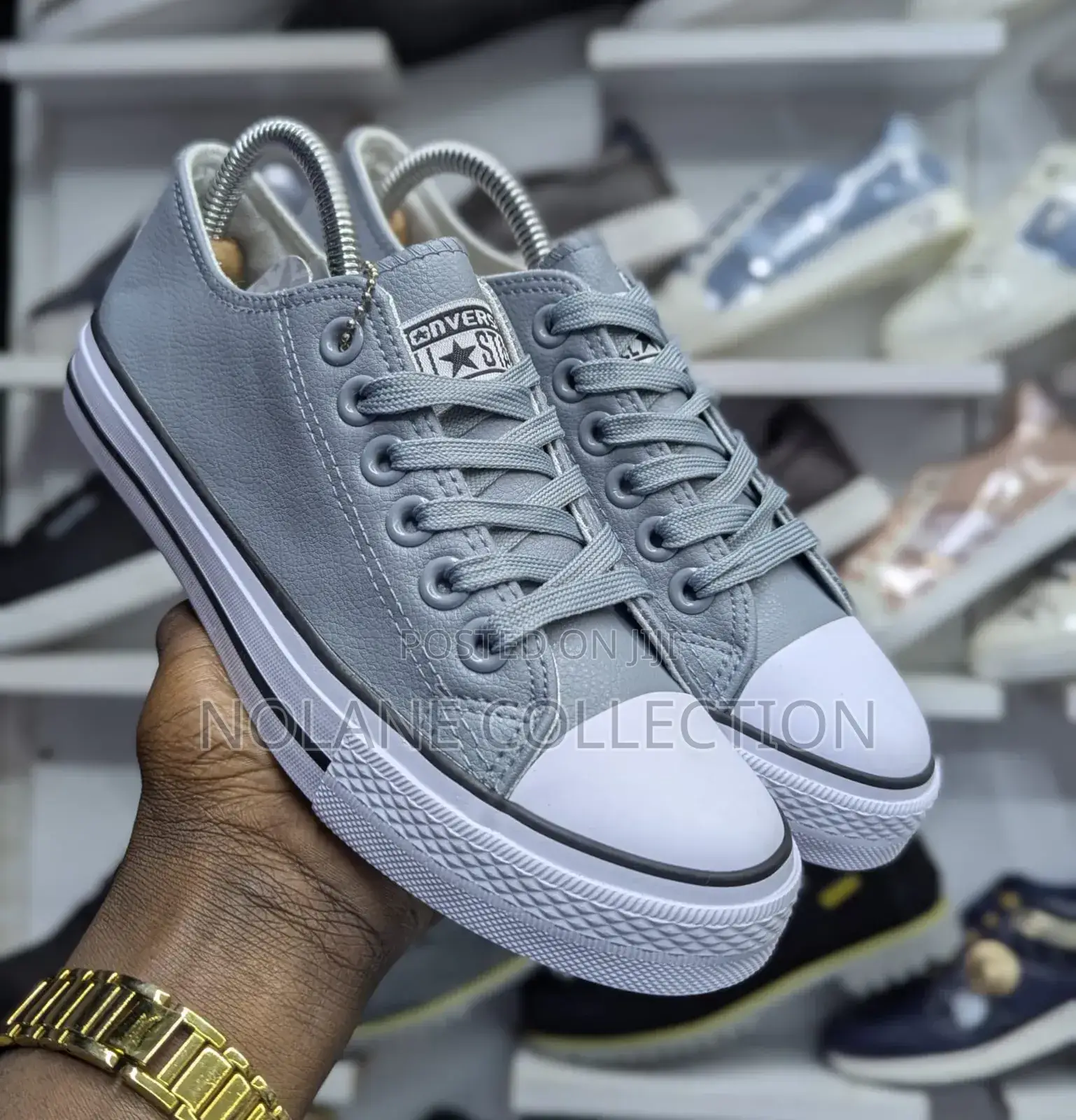 Leather Converse Rubber