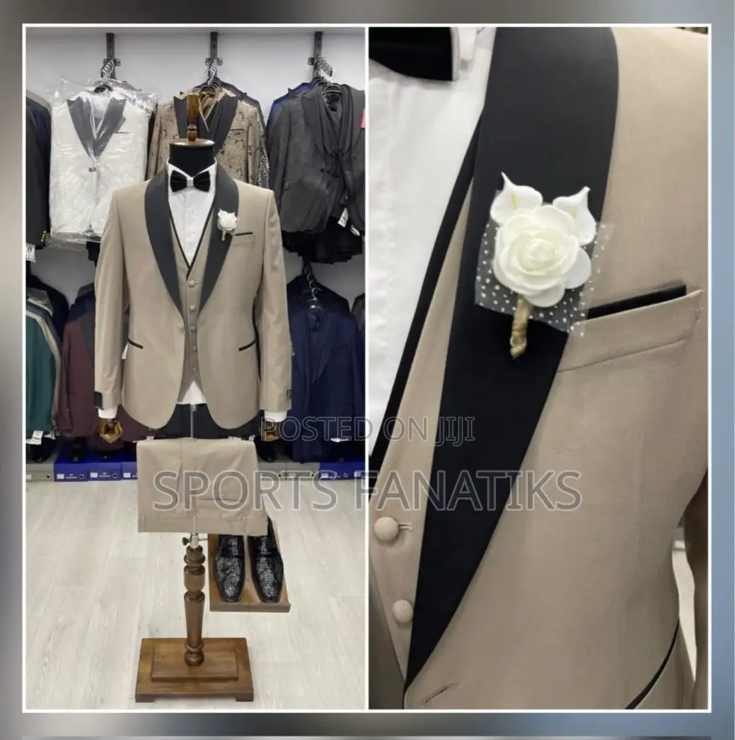 Beige Tuxedo Suits
