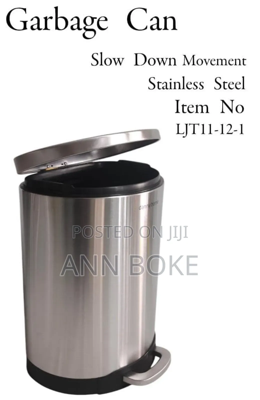 Stainless Steel Dust Bin 
LJT 11-12 -1. [ 12 LTR ]