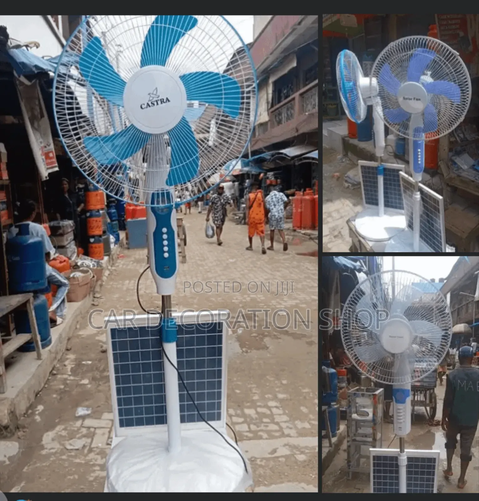 Stand Fan Ac/Dc ,With Solar Panel and Charger