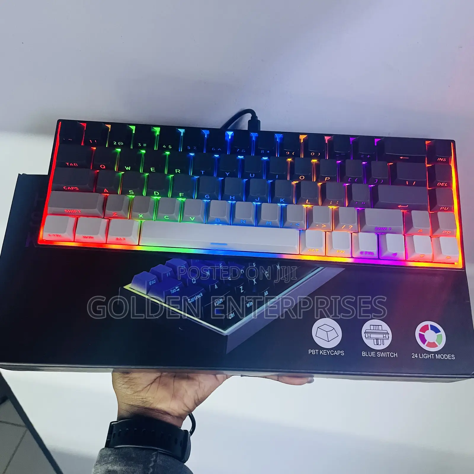 Side Printed Keycaps Blue Switch Gaming Keyboard