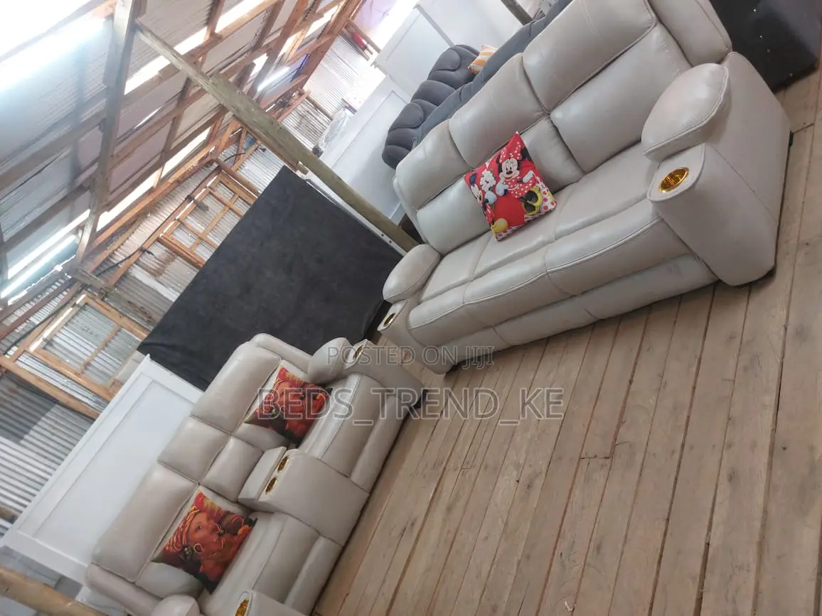 Ergonomic 5 Seater Semi Recliner Sofa