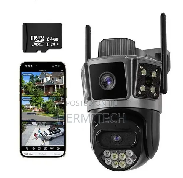 Solar 4g Electric Dual Lens With 3 Display Full Hd CCTV