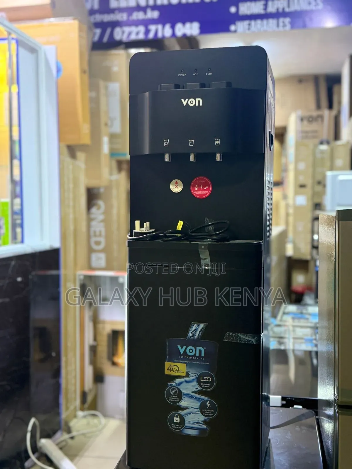 Von Hot Normal and Cold 3 Taps Dispenser