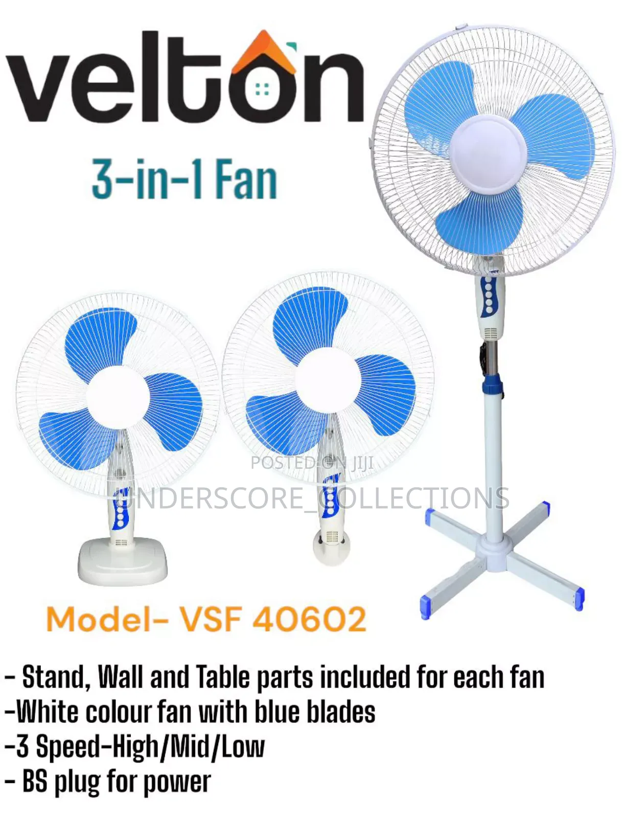 Velton 3 in 1 Fan