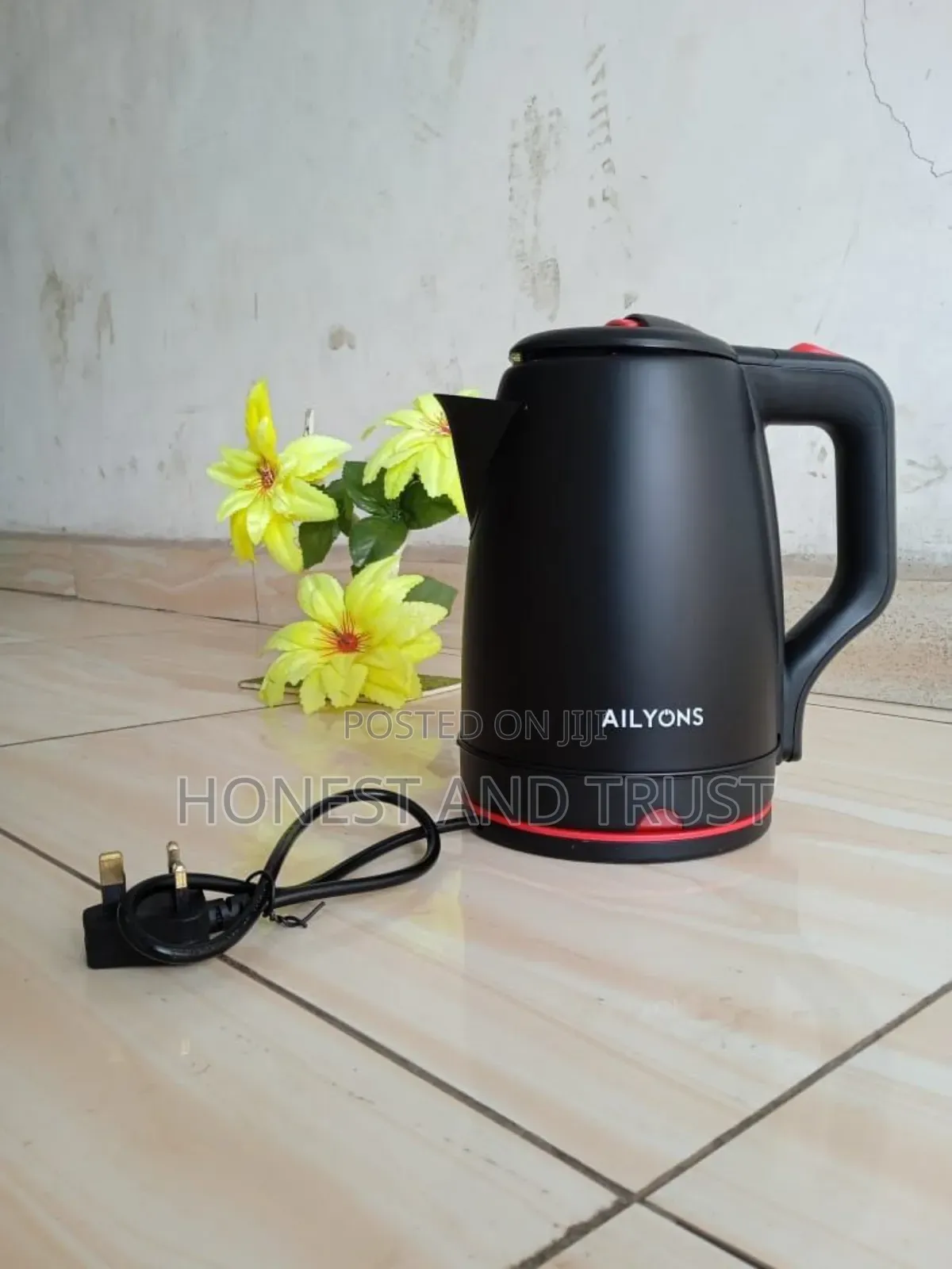 *Ailyons 2.2ltrs Black Kettle