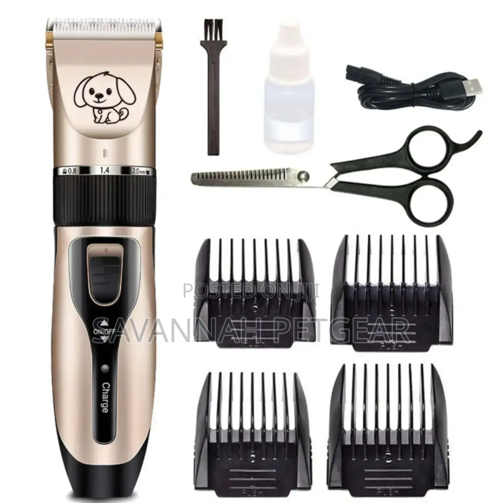 Heavy Duty Cordless Pet Hair Trimmer With Extra Accessories