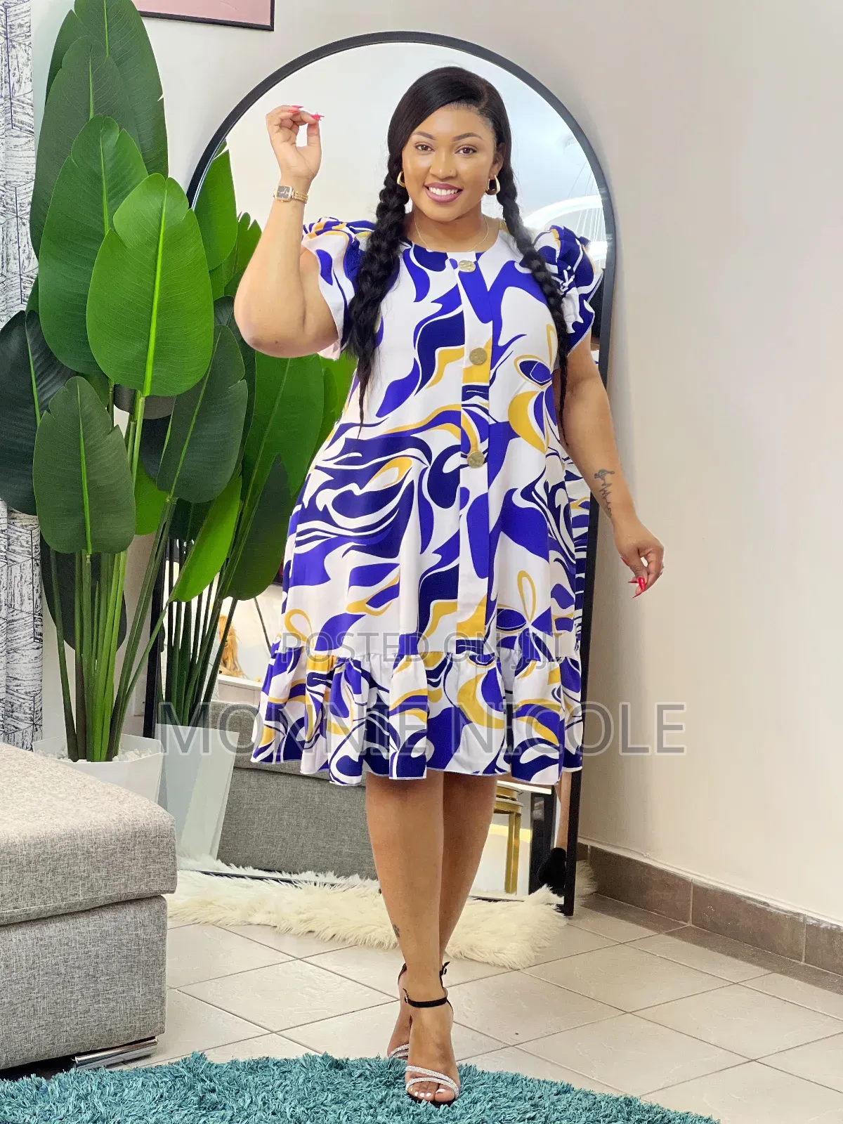 Unique Floral Shift Dress.