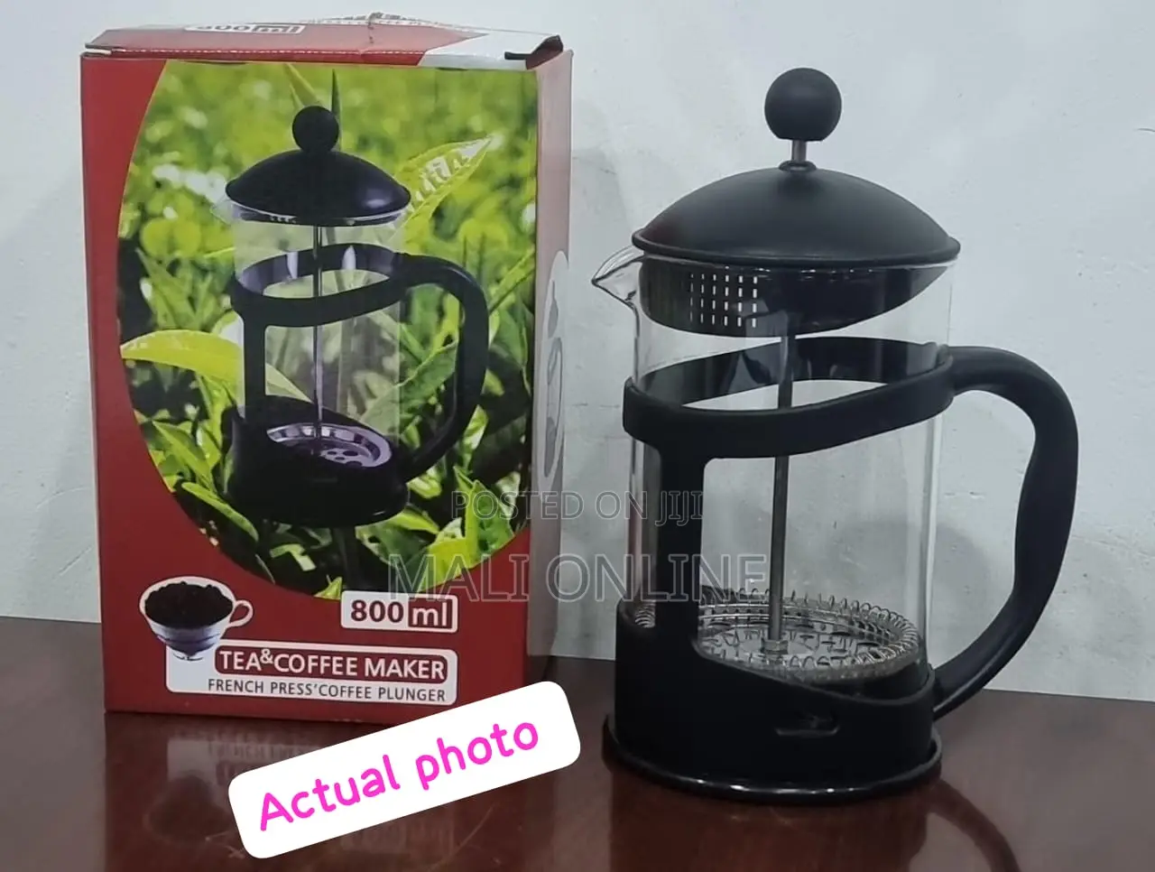 French Coffee Press 800ml Stainless & Borosilicate Glass