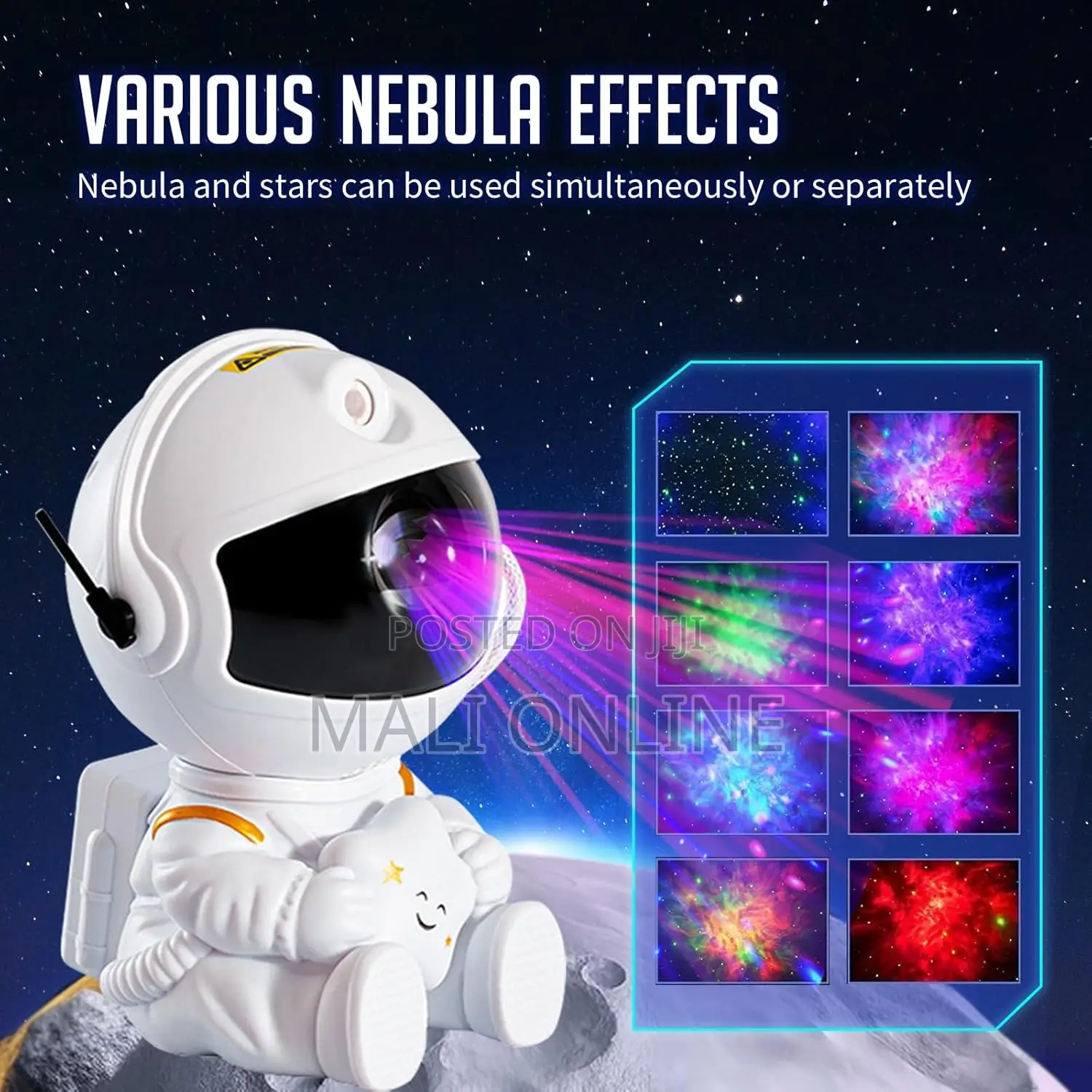 Mini Astronaut Galaxy Star Projector Night Light