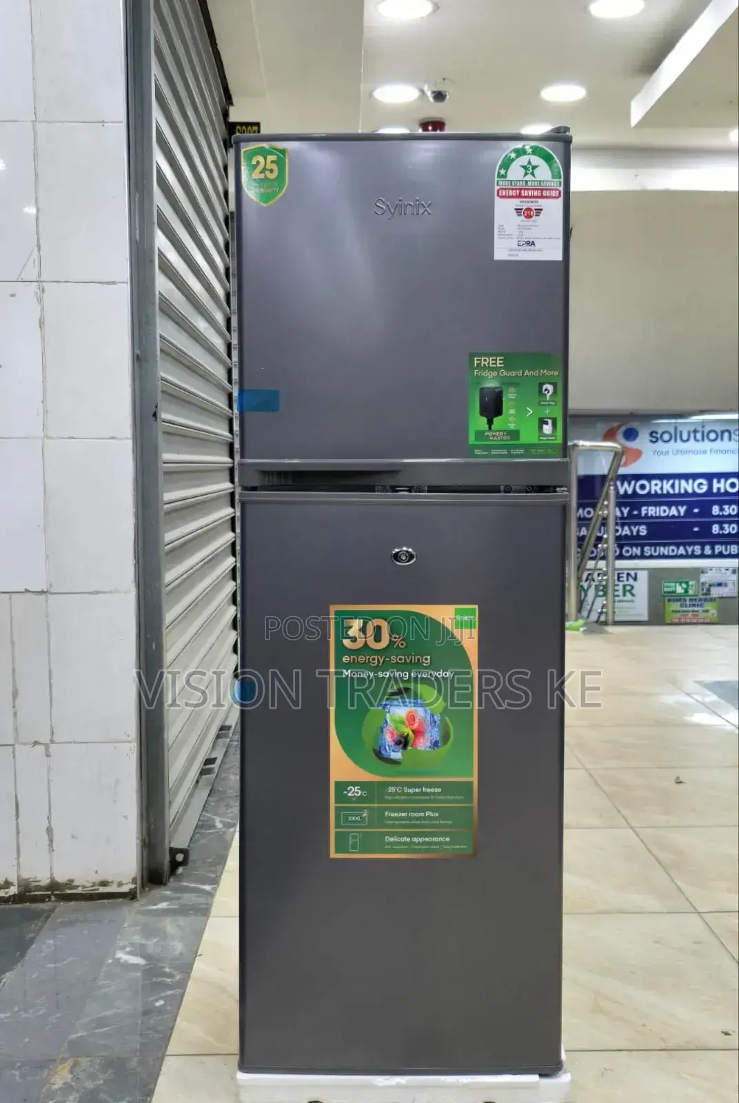 Syinix 138ltrs Double Door Refrigerator.