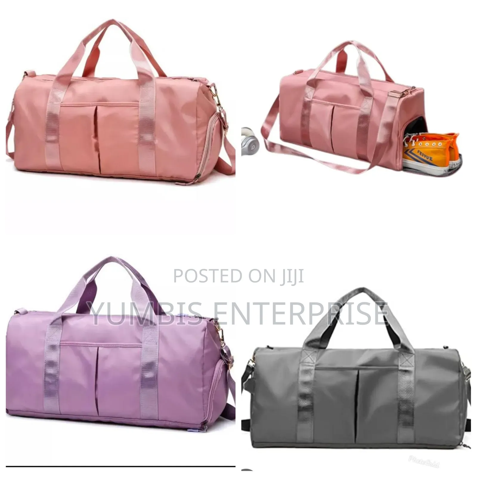 Quality Plain Duffel Gym Bag With a Shoe Compartment
