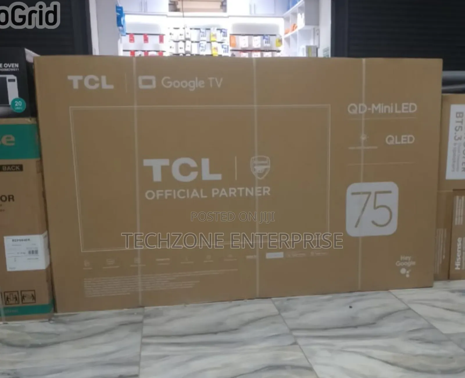 TCL 75′′ 75c755 Qd-Mini Led Qpro Google Tv Multiple Ports