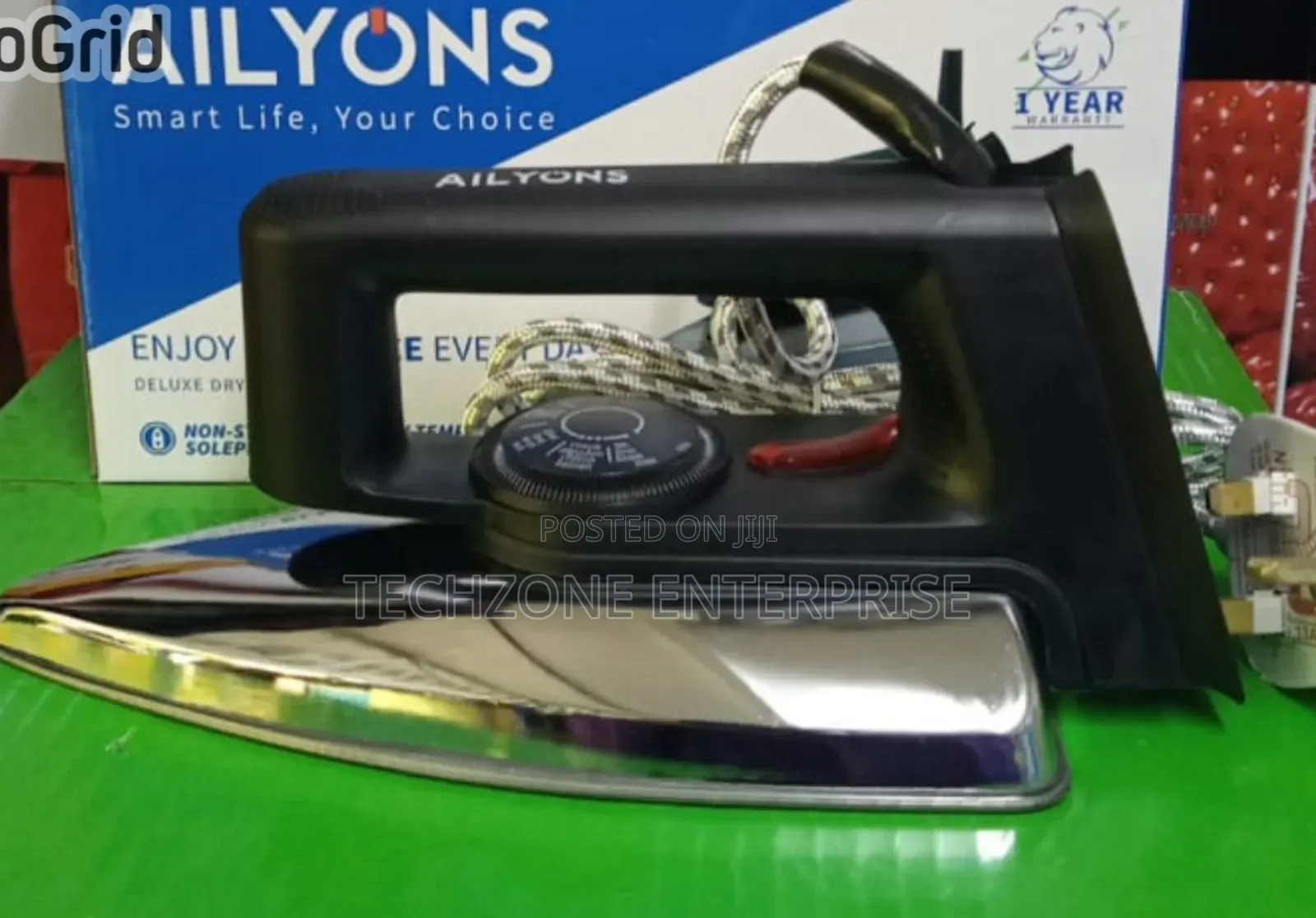 Ailyons (Hd-199a) Electric Dry Iron Box Silver Black