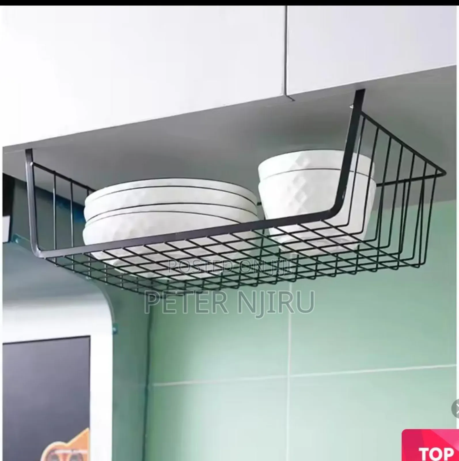 Restocked !! Under Shelf Organizer Metallic *Black,White*