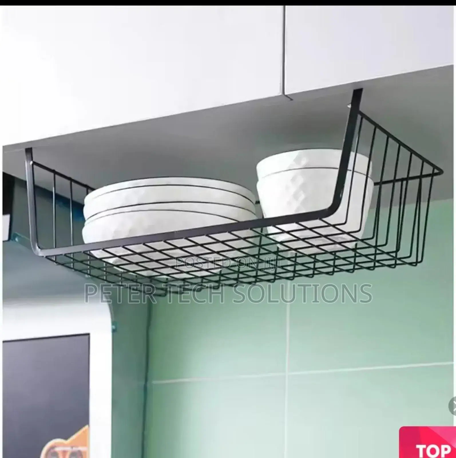 Restocked !! Under Shelf Organizer Metallic *Black,White*